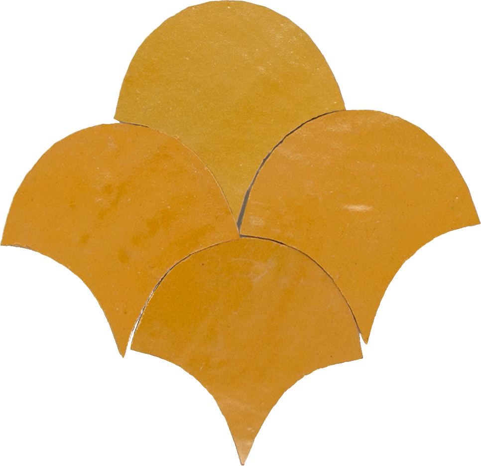 Zellige Jaune Poisson Echelles