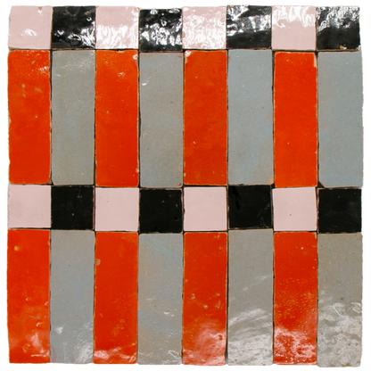 Zellige Metropole Orange Bleu