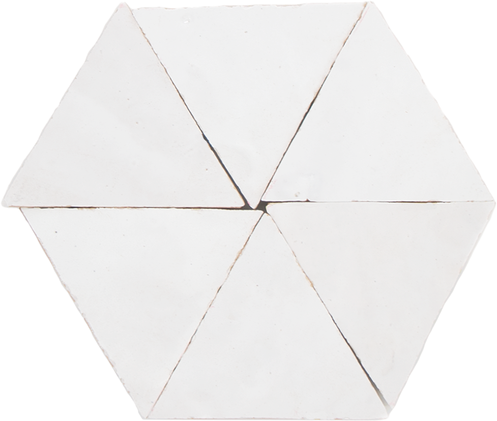 Zellige Neige Blanc Triangle
