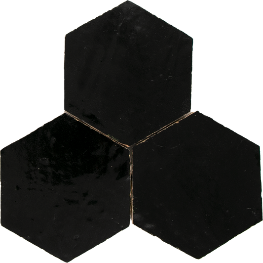 Zellige Noir Hexagone