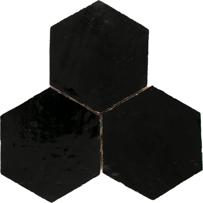 Zellige Noir Hexagone