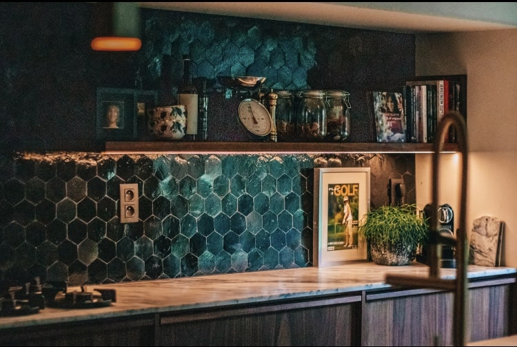 Zellige Noir Hexagone