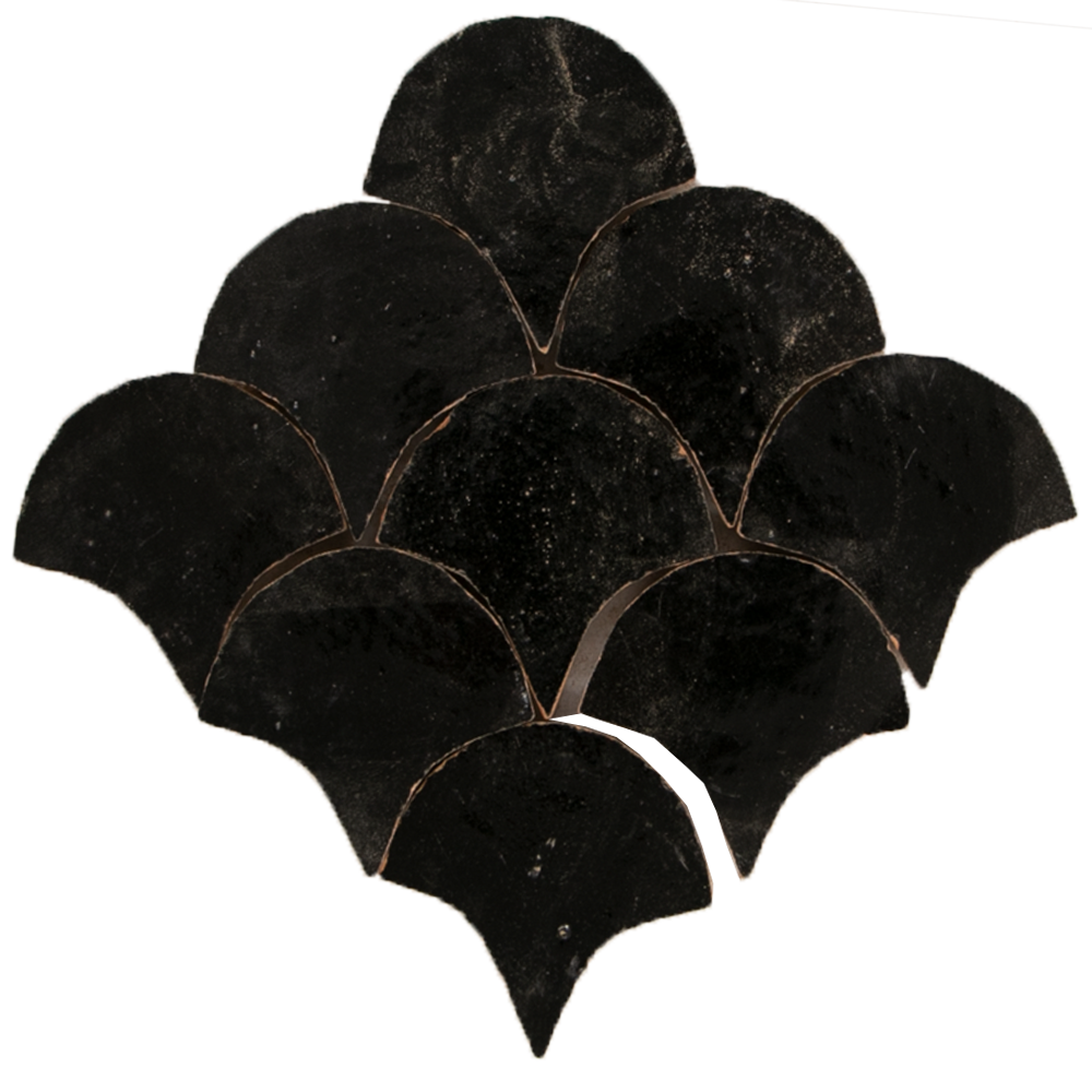 Zellige Noir Poisson Echelles