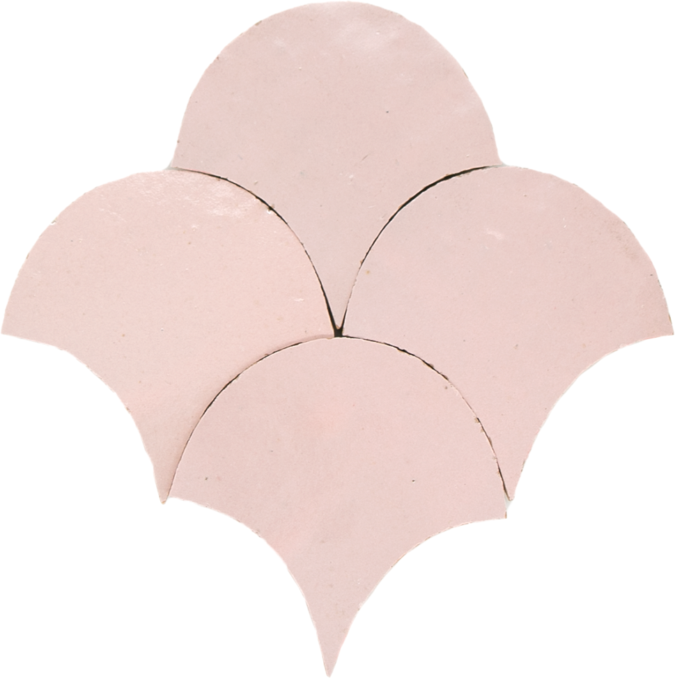 Zellige Pastel Rose Poisson Echelles
