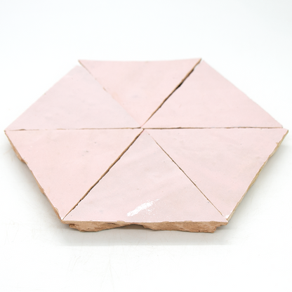 Zellige Pastel Rose Triangle