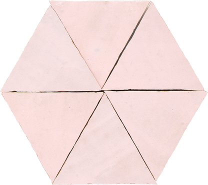 Zellige Pastel Rose Triangle