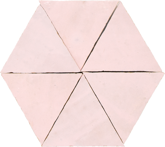 Zellige Pastel Rose Triangle