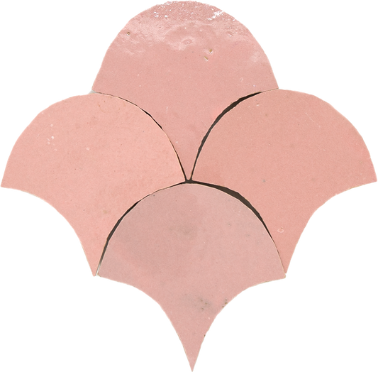 Zellige Rose Doux Poisson Echelles