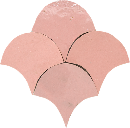 Zellige Rose Doux Poisson Echelles