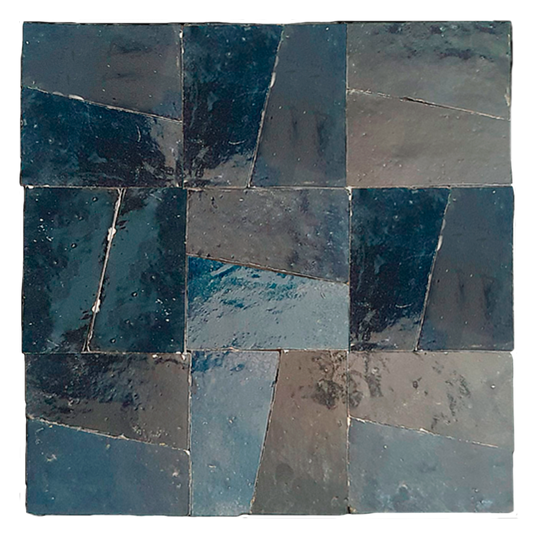 SAM Zellige Bleu Nuit Oblique