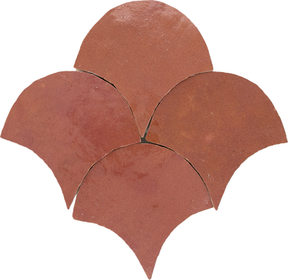 Zellige Rose Rouge Poisson Echelles