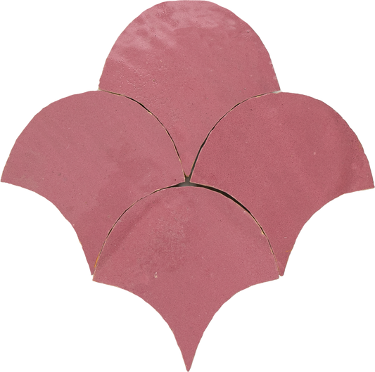 Zellige Rose Vieux Poisson Echelles
