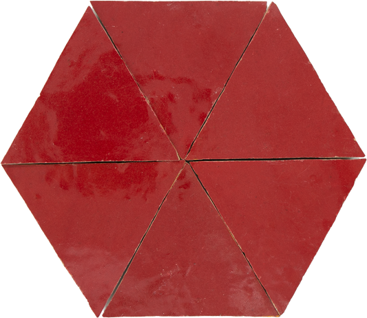 Zellige Rouge Sang Triangle