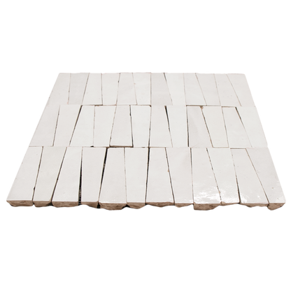 Zellige Neige Blanc Dorsale