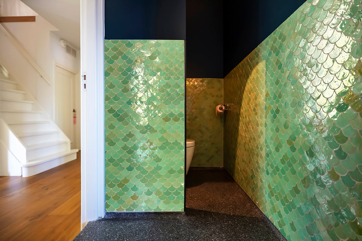 Zellige Turquoise Poisson Echelles