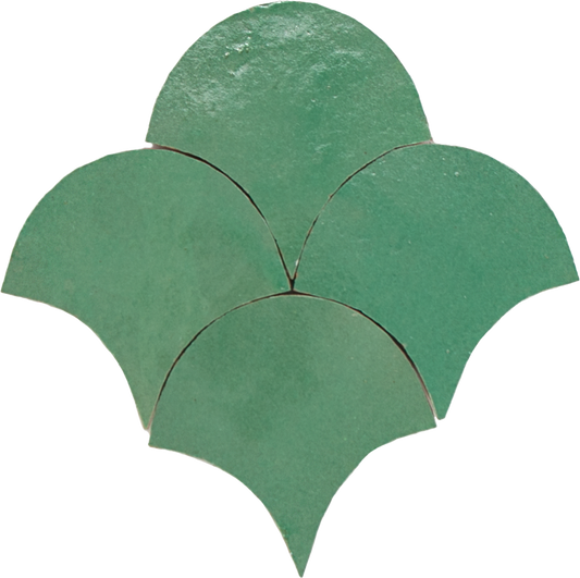 Zellige Turquoise Poisson Echelles