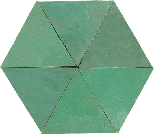 Zellige Turquoise Triangle
