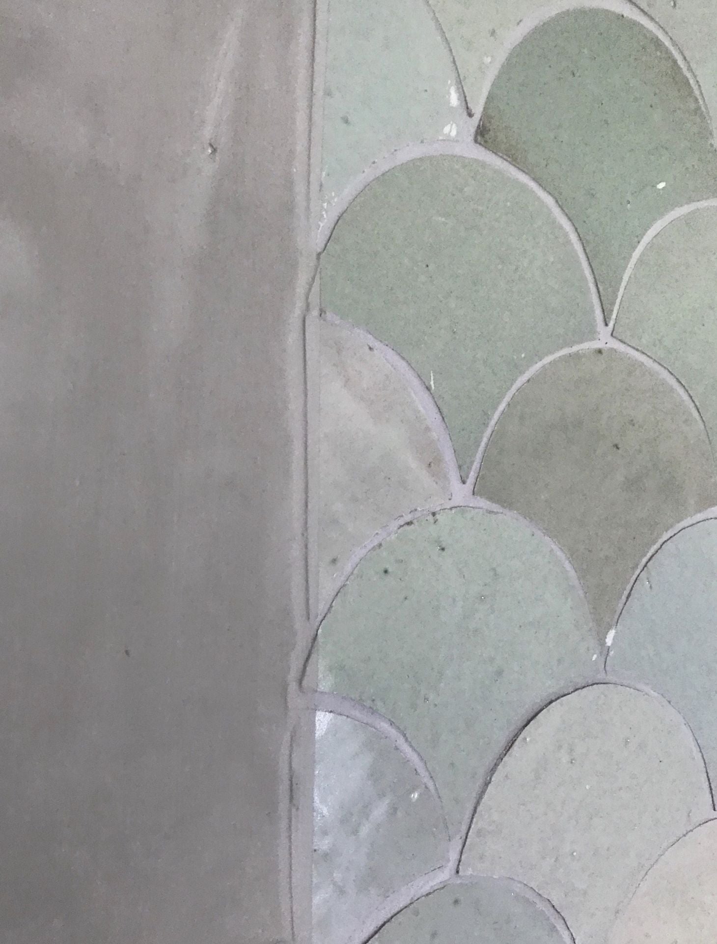 Zellige Vert Clair Poisson Echelles