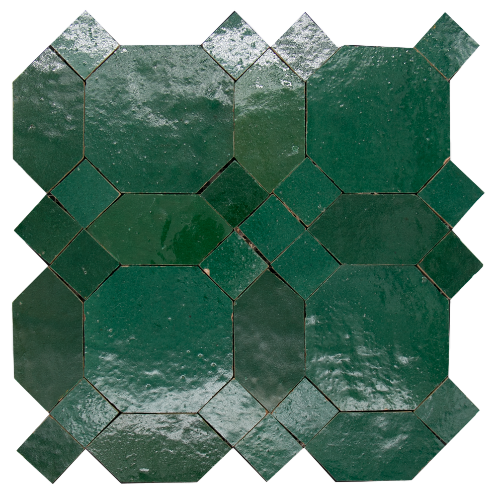 Zellige Vert Foncee D'Art