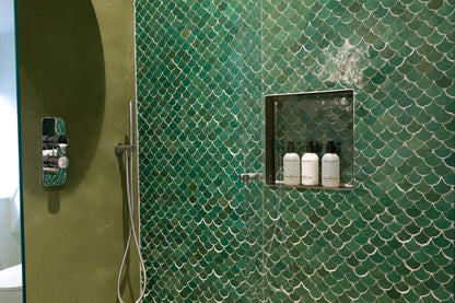 Zellige Vert Foncee Poisson Echelles