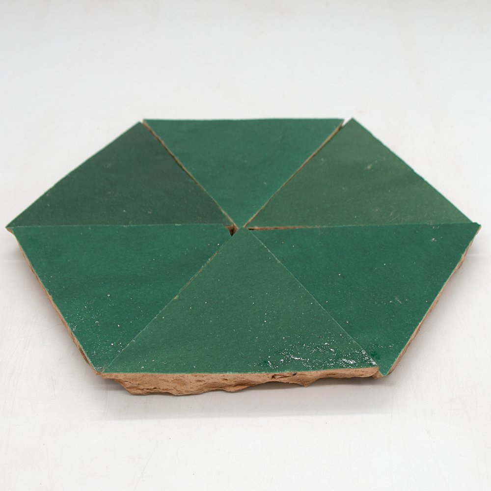 Zellige Vert Foncee Triangle