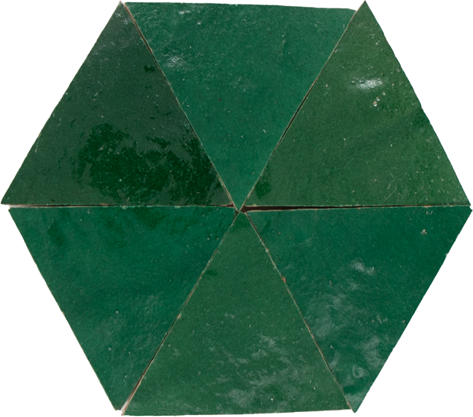 Zellige Vert Foncee Triangle