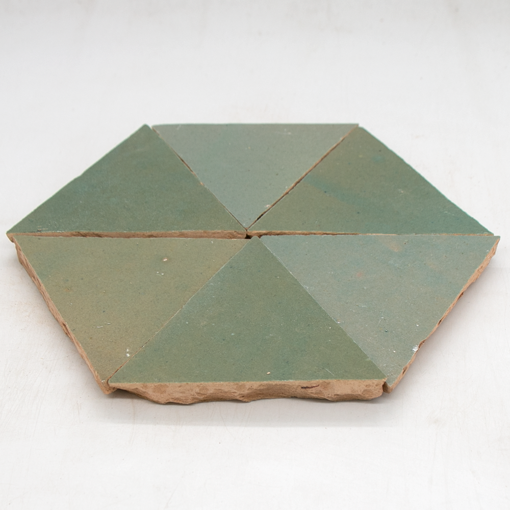 Zellige Vert Gris Triangle
