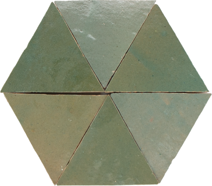 Zellige Vert Gris Triangle