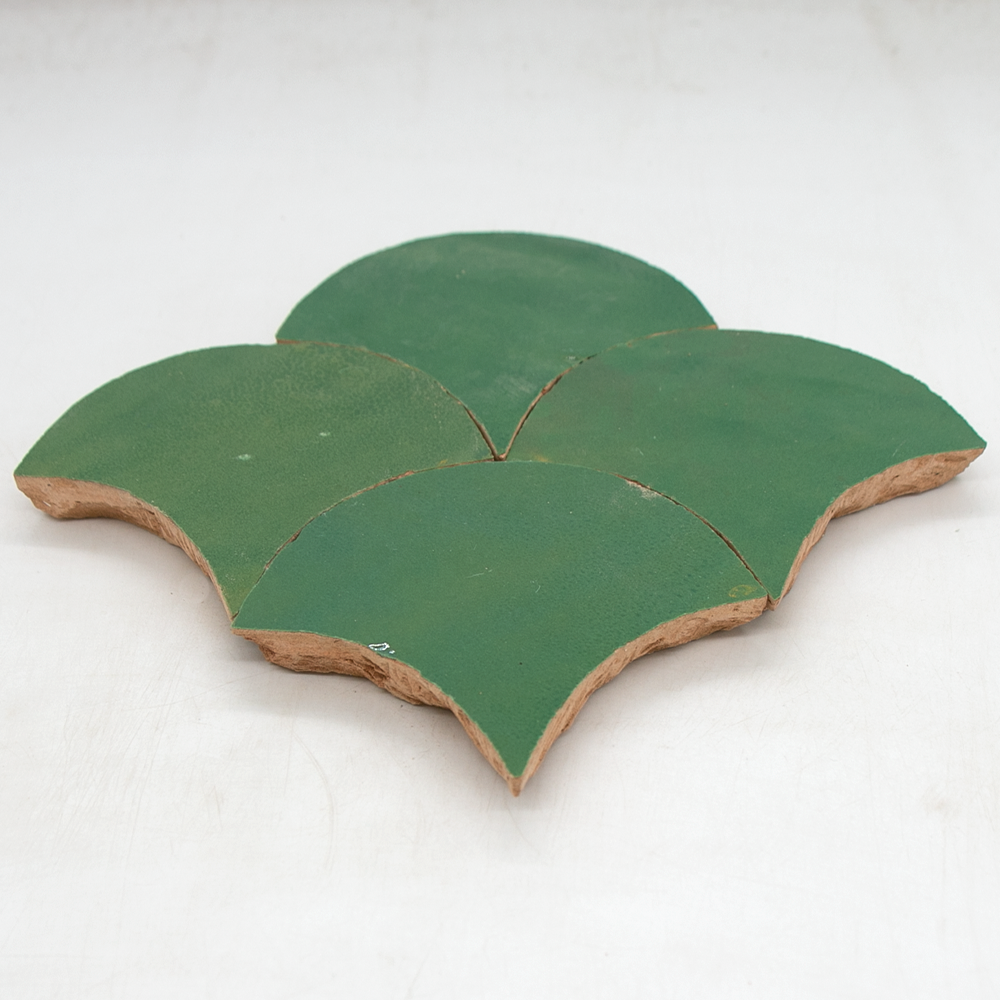 Zellige Vert Pomme Poisson Echelles