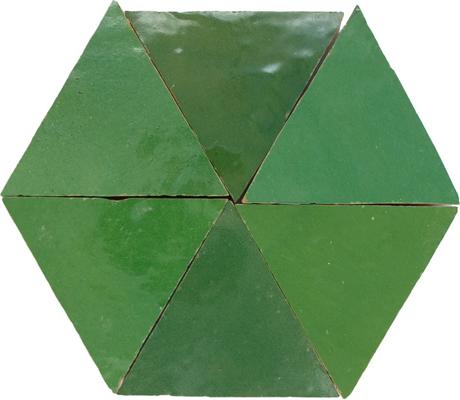 Zellige Vert Pomme Triangle