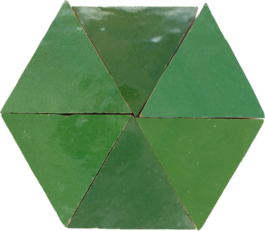 Zellige Vert Pomme Triangle