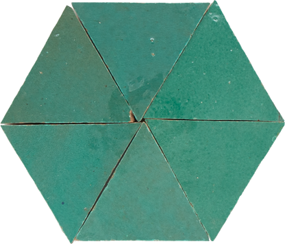 Zellige Vert Turquoise Triangle