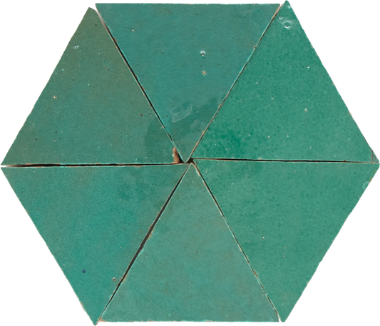 Zellige Vert Turquoise Triangle