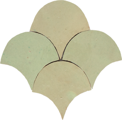 Zellige Vert Vieux Poisson Echelles