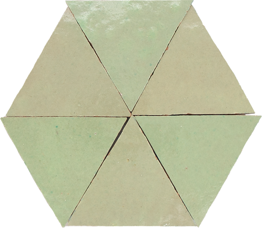 Zellige Vert Vieux Triangle