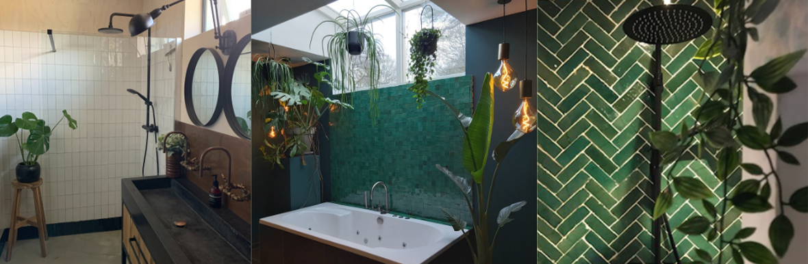 Tegels en planten. Hand in hand in je interieur!