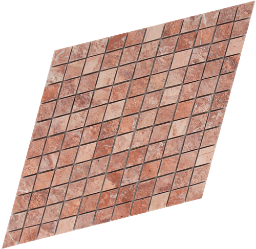 Mosaic Diamond Red Travertine