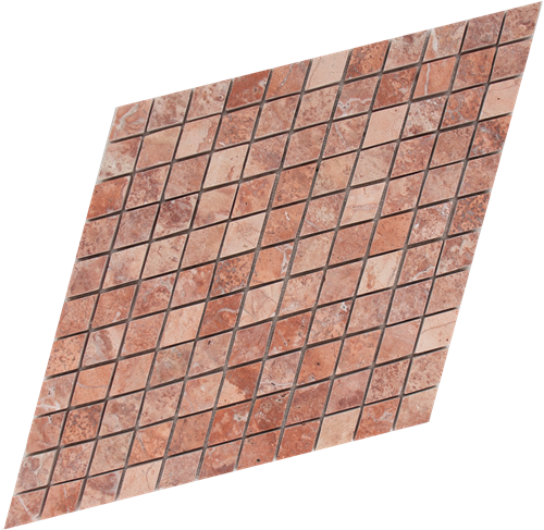 SAM Mosaic Diamond Red Travertine