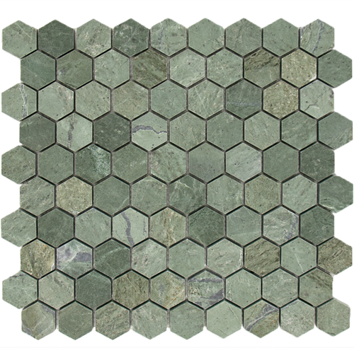 Mosaic Hexagon Plain Green Light