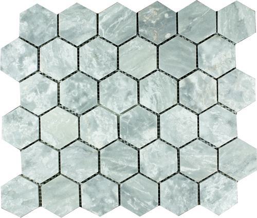 Mosaic Hexagon Plain Silver Shadow BIG