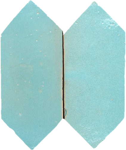 Platta Bleu Celeste Mat Art Deco