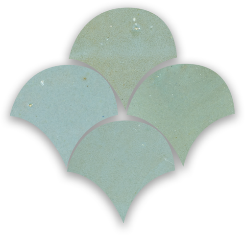 Zellige Bleu Lumiere Poisson Echelles 5x5cm