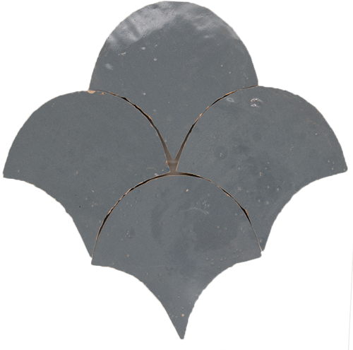 SAM Zellige Anthracite Poisson Echelles 10x10cm