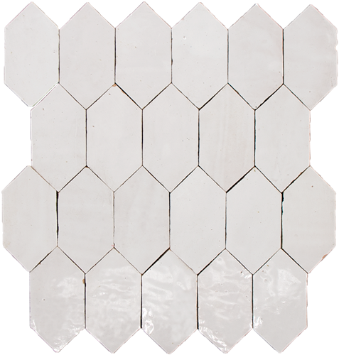 Zellige Neige Blanc Art Deco