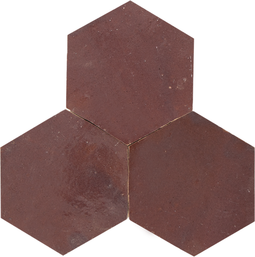 SAM Zellige Aubergine Clair Hexagone