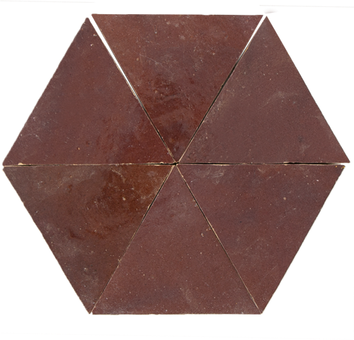 Zellige Aubergine Clair Triangle