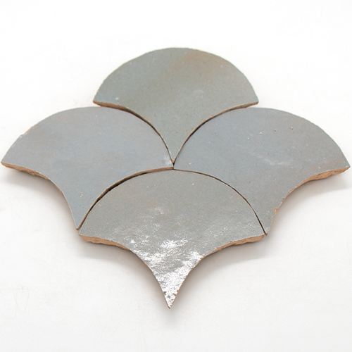 SAM Zellige Bleu Lumiere Poisson Echelles 10x10cm
