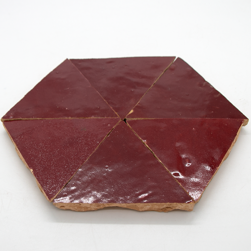 SAM Zellige Bordeaux Rouge Triangle