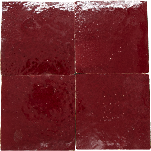 Zellige Bordeaux Rouge 10x10cm