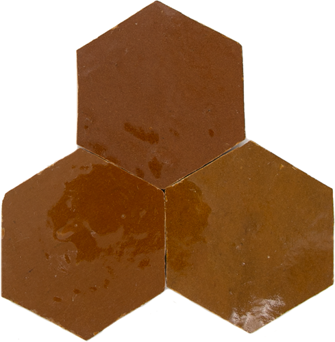 Zellige Caramel Hexagone